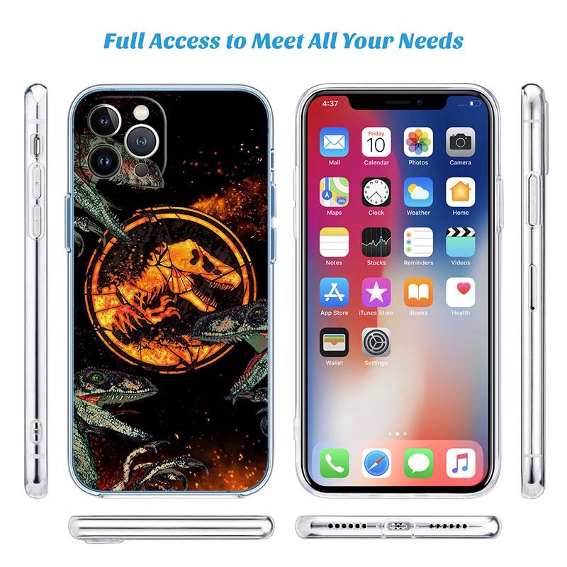 Dinosaur Transparent Phone Case for Motorola Moto E22I E22S E22 E32 E40 E7 E7I G Plus Power Play Stylus G22 G14