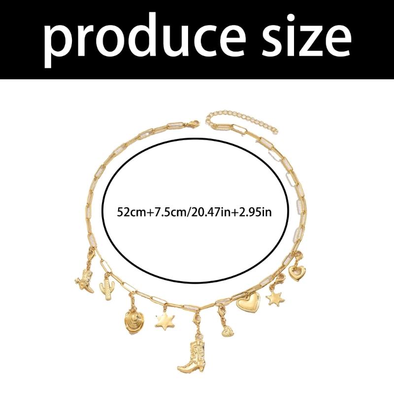 Simple Necklace Fashion Irregular Various Pendant Necklace Neck Jewelry Perfect for Youthful Couple or Close Friend