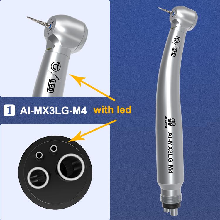 

Стоматологическая воздушная турбина, стандартная головка, самогенератор, высокоскоростная четыре воды для стоматологической клиники