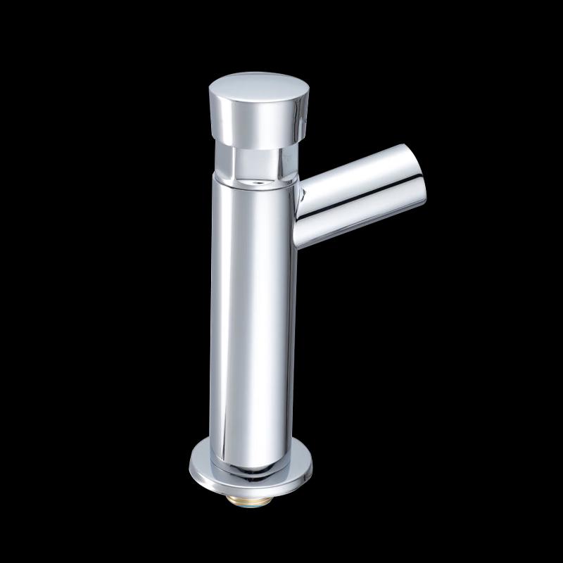 Naixin Stainless Steel Single Cold Wall-Mounted Push-Button Basin Faucet Extended