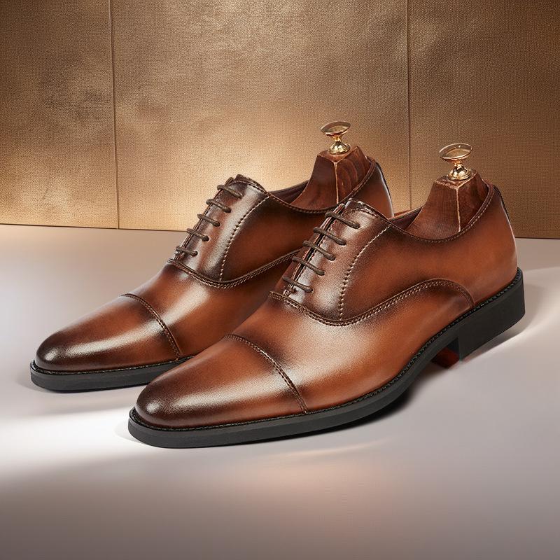

Мужская кожаная обувь Модная повседневная офисная обувь Деловая обувь для платья Роскошная обувь для свадебной вечеринки для мужчин Обувь броги Zapatos Hombre 38 коричневый