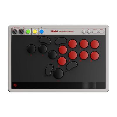 8Bitdo Controlador de Arcade para Switch e com Fio Mecânico 4 Programáveis PCB Todos os Botões (para Windows) – Bluetooth, 2.4G, Conexões, Switches de Perfil Baixo,