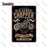Hill Bobber Motorcycles Metal Signs Cafe Racer Oil School Chopper Metal Poster Vintage Plaque Retro Tin Plate Garage Home Decor