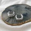Korean Trend Double Layer Circle Stud Earrings - 2021 Fashion Metal Design