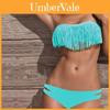 Üstün Kalite Yazlık Seksi Yırtmaçlı Düz Renk Püsküllü Bikini Arkası Açık Plaj Kıyafeti Retro Set Nihai Stil İçin