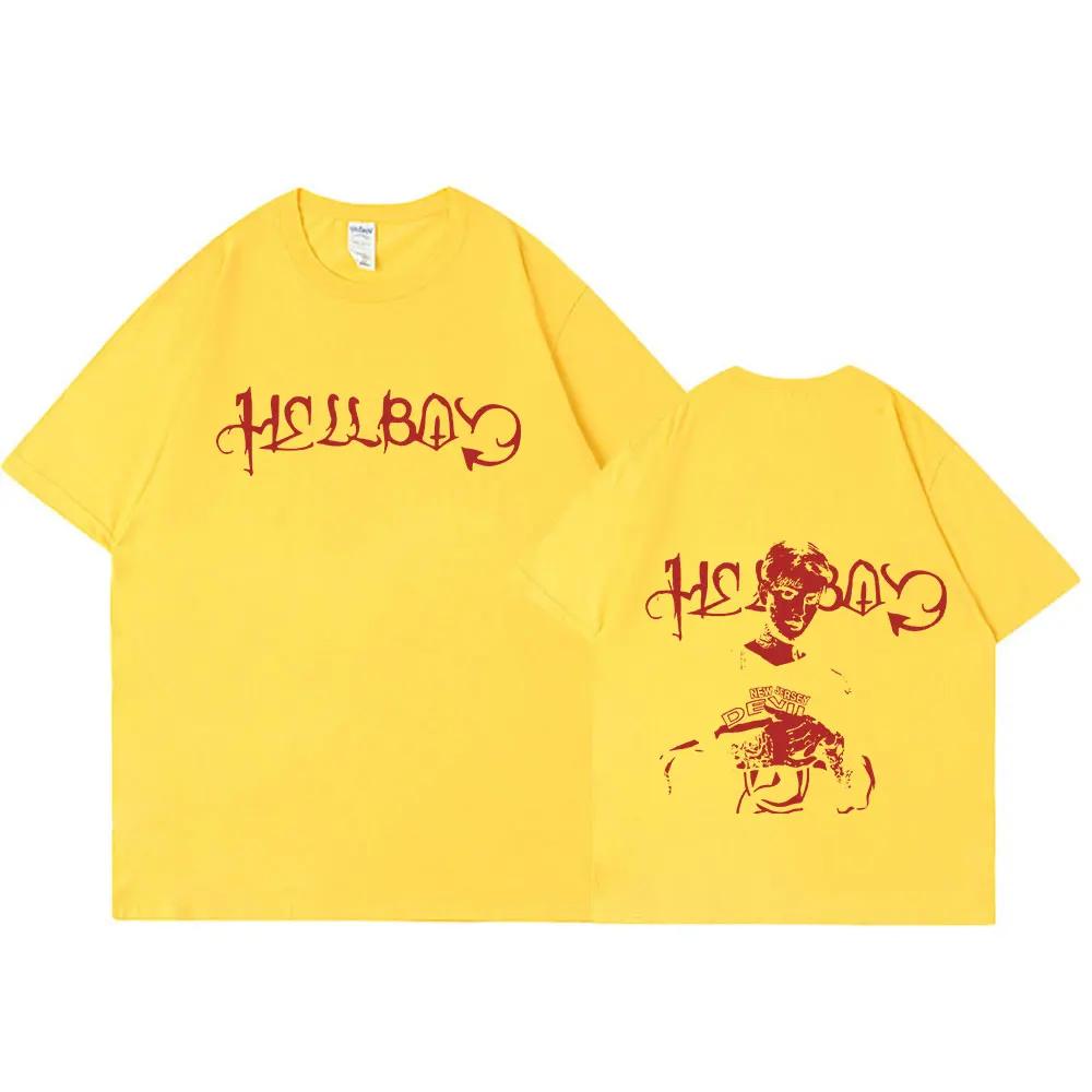 Unisex Rapper Lil Peep Crybaby Hellboy T-skjorte Vintage Hip Hop T-skjorte Dameklær Mote Kortermet T-skjorter Topper
