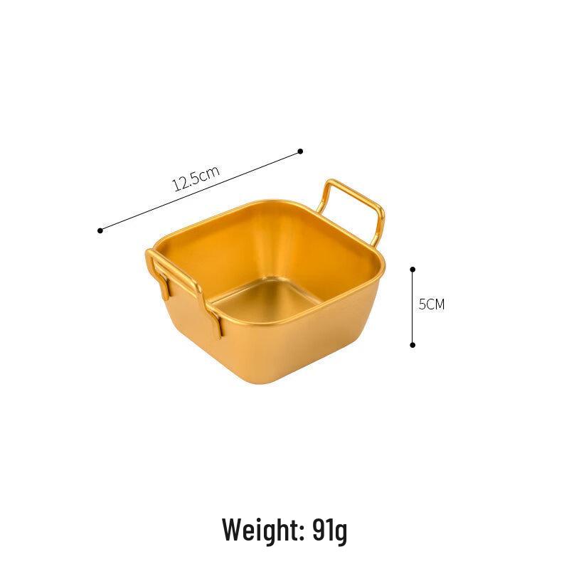 

ZISIZ Square Stainless Steel Fry Basket Plate
