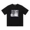 BALENCIAGA Lockeres Baumwoll-Kurzarm-T-Shirt Schwarz536