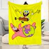 S-SpongeBobes Anime Blanket Plaid Home and Decoration Double Bed Blankets for Winter Bedspread the Knee Sofas Cooling Sofa Throw