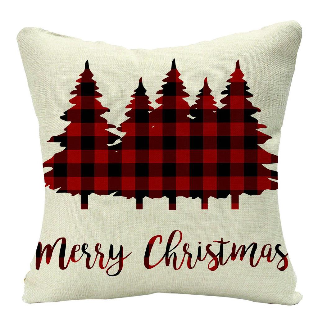 Christmas Elk Forest Car Neck Guard Home Sofa Pillowcase Christmas Pillowcase with Core