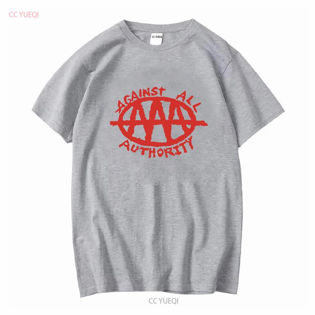 Against All Authority T Shirt Leftover Crack Subhumans MDC Dead Kennedys Crust Punk OI Long or Short Sleeves Vintage Washed