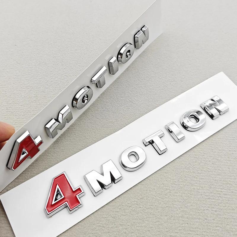 1pc ABS Red Chrome Car Sticker Logo 4 MOTION 4motion Rear Trunk Badge Emblem Decals For VW PASSAT Touareg GOLF Polo Tiguan JettaKD0