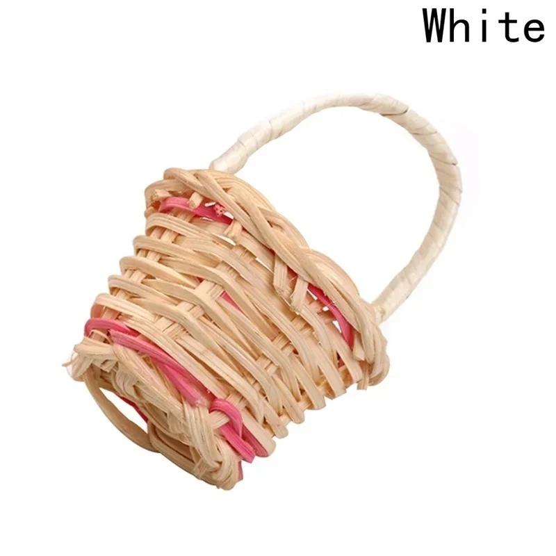 Mini Fruit Box Ornament Picnic Basket Wicker Storage Basket Kitchen Handicrafts Home Decoration Tools Exquisite Easy To Carry