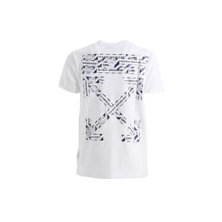 Off-White SS21 Logo Alphabet Printing Round Neck Short Sleeve Ordinary Version White Men's OMAA027S201850030188