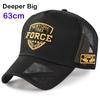 Große Größe 63cm Atmungsaktive Baseballkappen für Herren Sommer Netzmützen Hoher Schirm Outdoor-Sonnenhüte Mann Sport Trucker Snapback Kappe