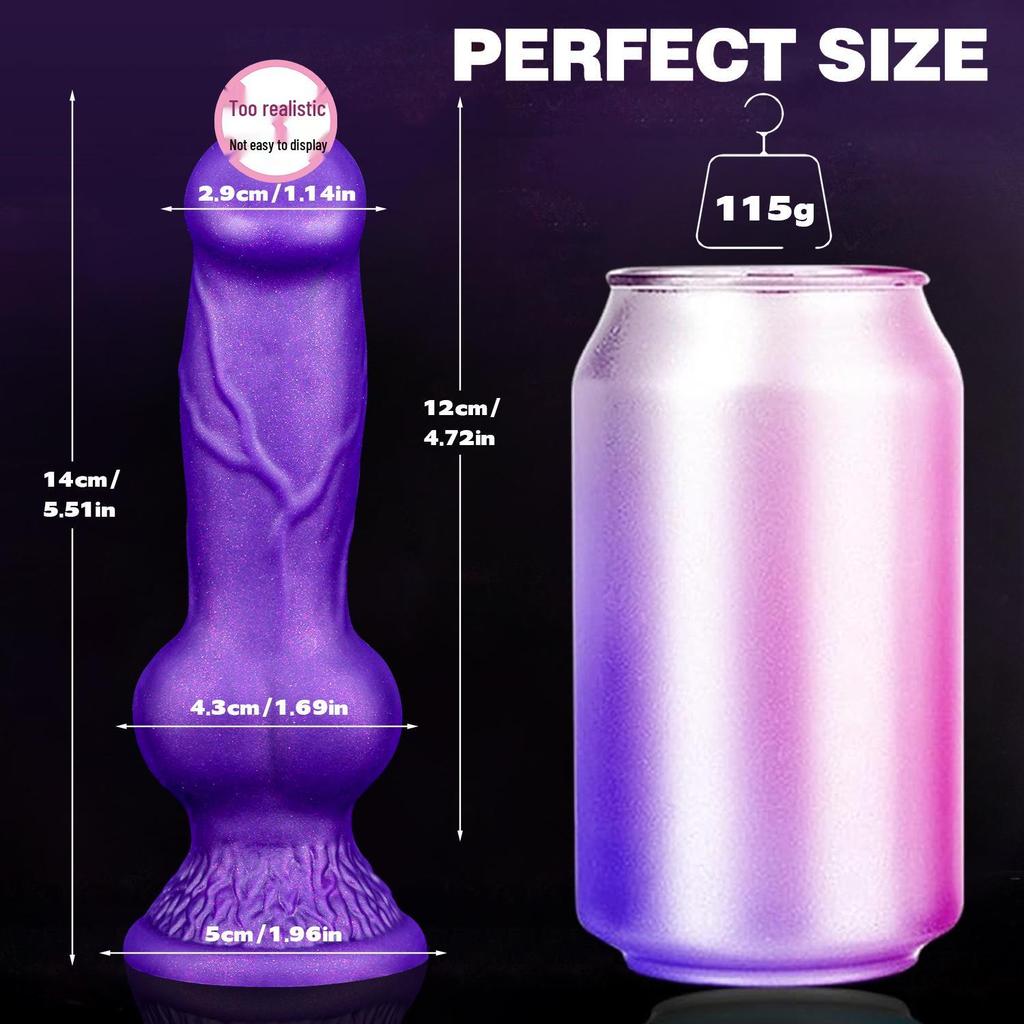 Alien Silicone Dog Penis Anal Plug Masturbation Massage Stick Sex Toy