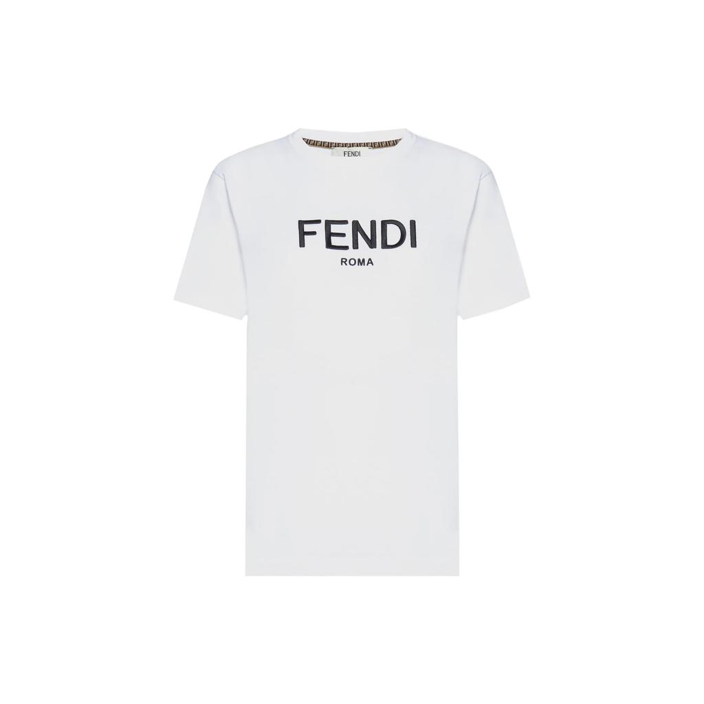 Fendi SS23 T Shirt Women's White FS7254ALCAF0ZNM