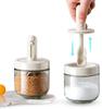 Breame Seasoning Salt and Sugar Spice Pot with Extendable Glass No Easy To Use Shaker, Shaker, Spoon, Heat-Resistant Container, Moisture-Resistant,