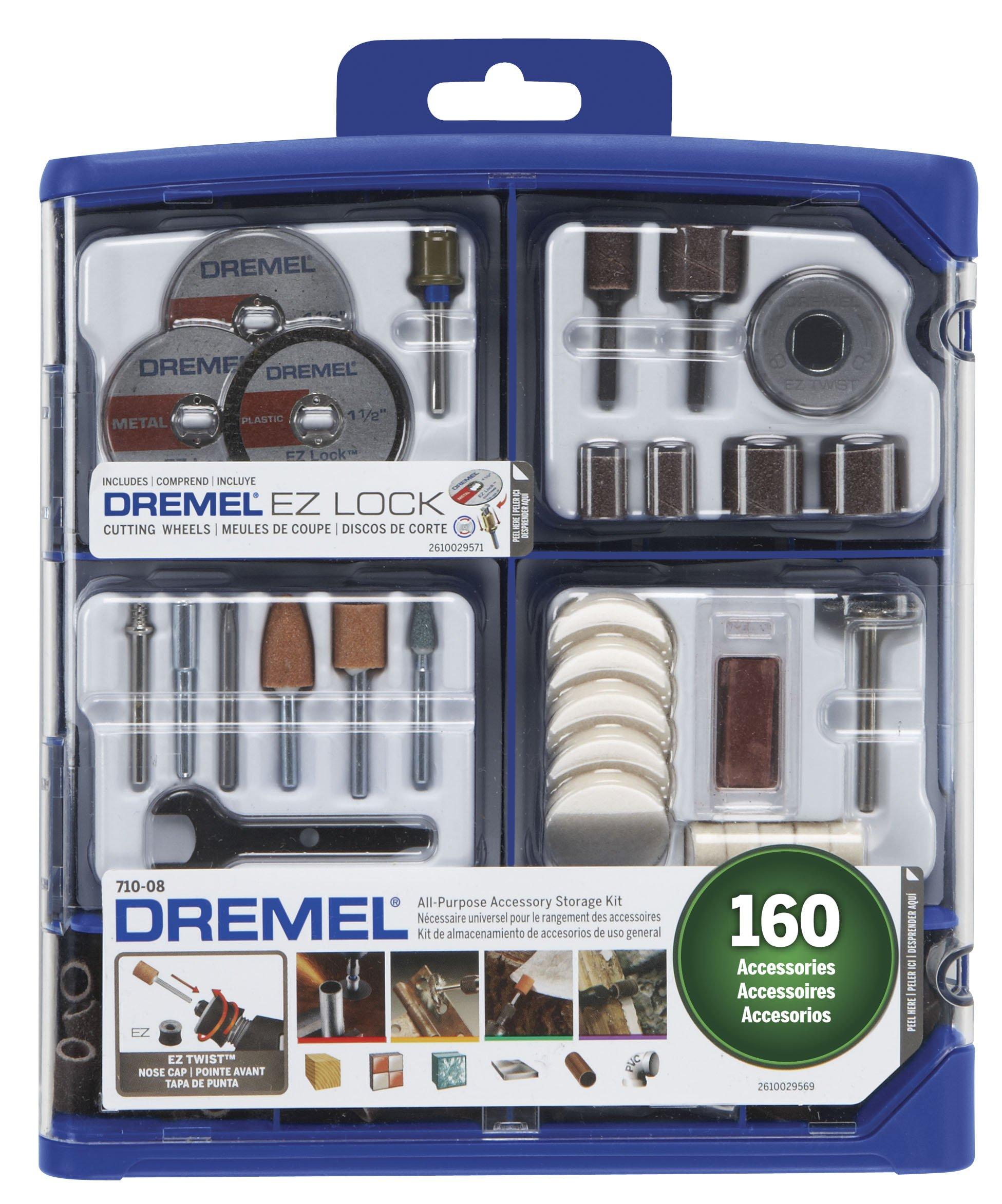 

Универсальный набор для вращающихся насадок Dremel 710-08, 160 предметов [предмет]