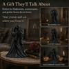 Collectible Gothic Gift Faceless Lovers Figurine, Dark Ghost Couple Sculpture, Mysterious Detailed Craft Desktop Ornament for Shelf Mantel Table Home