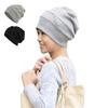 Aderans Medical Hat with One Size Fits Most Improved Deep Perfect Gift Elastic, Gray, Unisex, 100% Cotton, (56cm-58cm), Washable, Fit, Long-Lasting