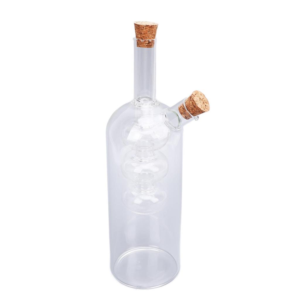 Dozownik do oliwy i octu 2 w 1 Szklany podwójny dzióbek do nalewania Butelka karafka na oliwę i ocet