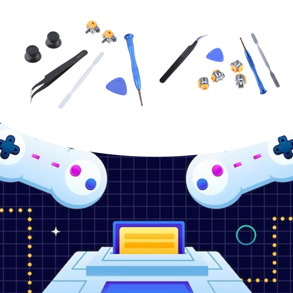 8 In 1 Hall Joystick Replacement Kit with Screwdriver & Pry Tool Accessory for PS5 Controller Enhances Gaming Precision