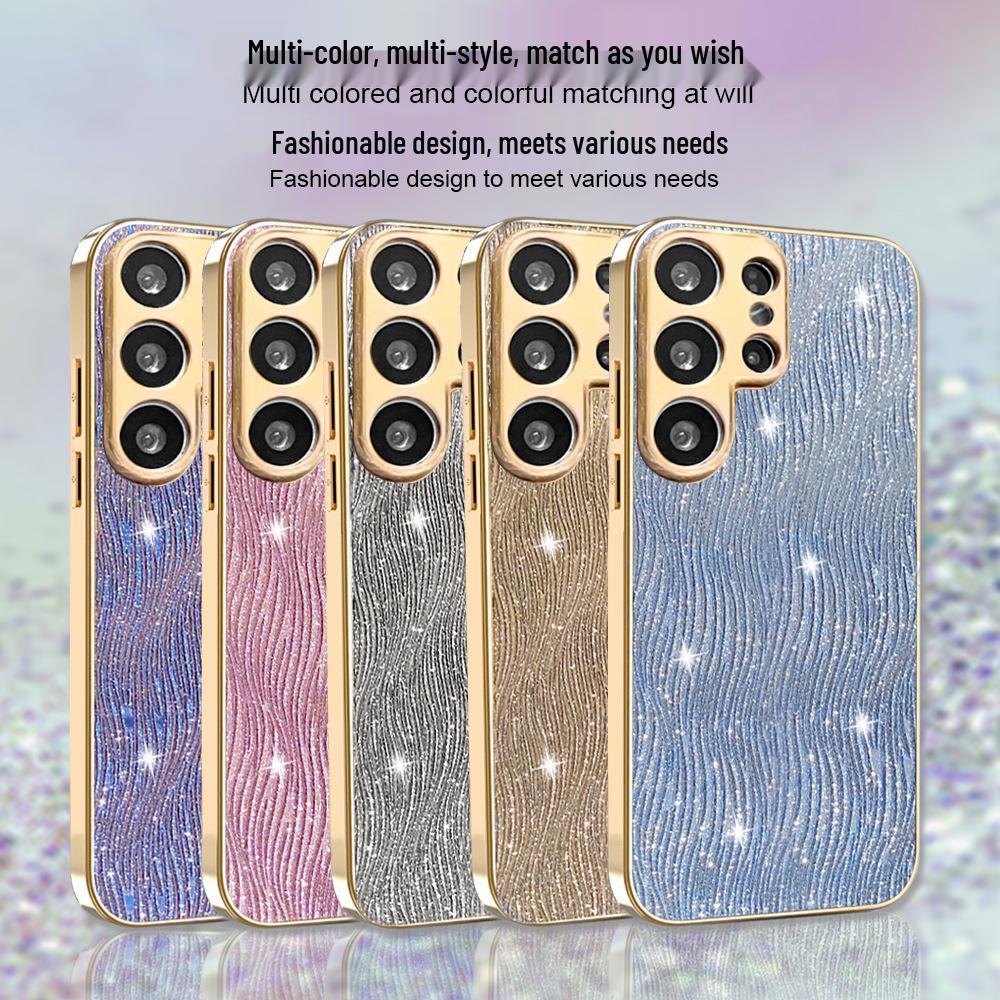 Samsung S25 Edge Water Ripple A26 Case & S24 Ultra Glitter A56 Protective Cover