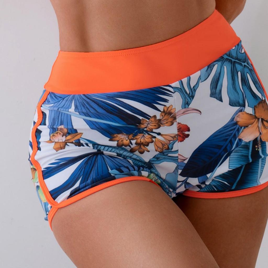 Women's Backless Halter Neck V-Neck Two-Piece Print Bikini