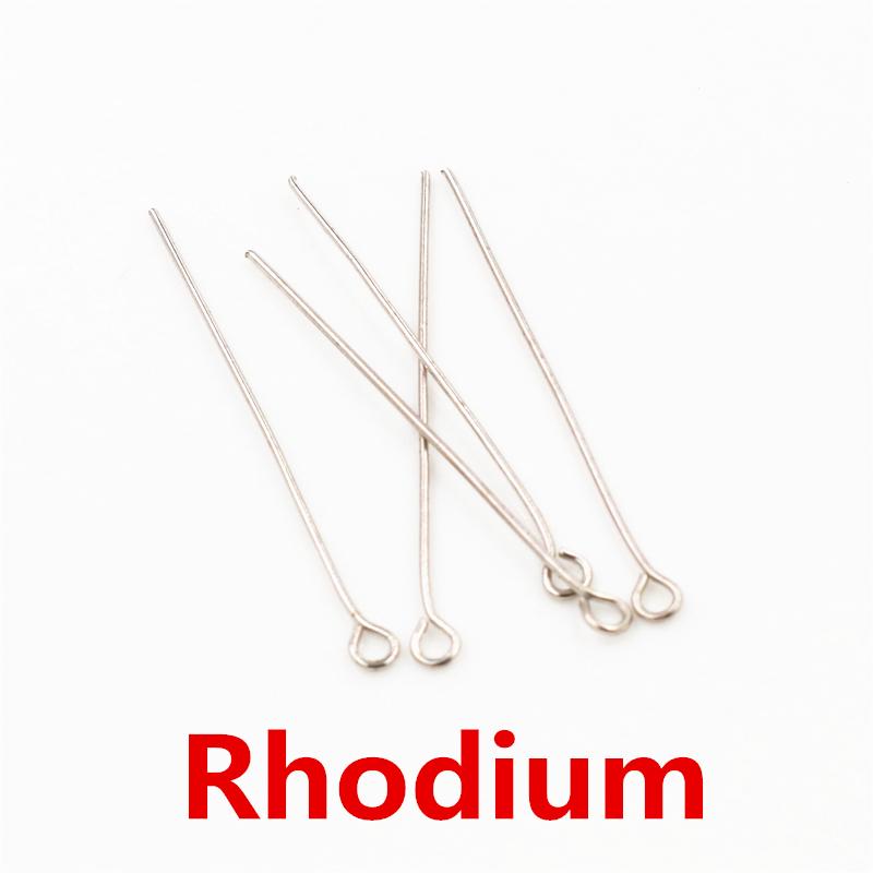 200pcs/bag 16 20 25 30 35 40 45 50mm Eye Head Pins Classic 7 Colors Plated Eye Pins For Jewelry Findings Making DIY Supplies
