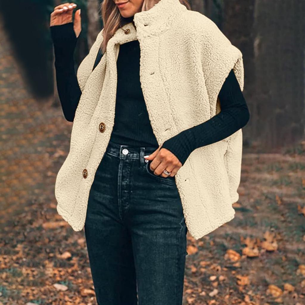 Damen Freizeit ärmellose Weste Stilvoll Warm Vielseitig zum Schichten Oberbekleidung für Herbst und Winter