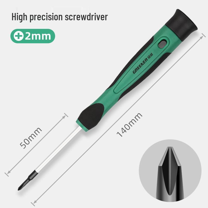 Green Forest Precision Screwdriver Set: Small Cross & Flat for Mobile, Glasses, Computer Repair