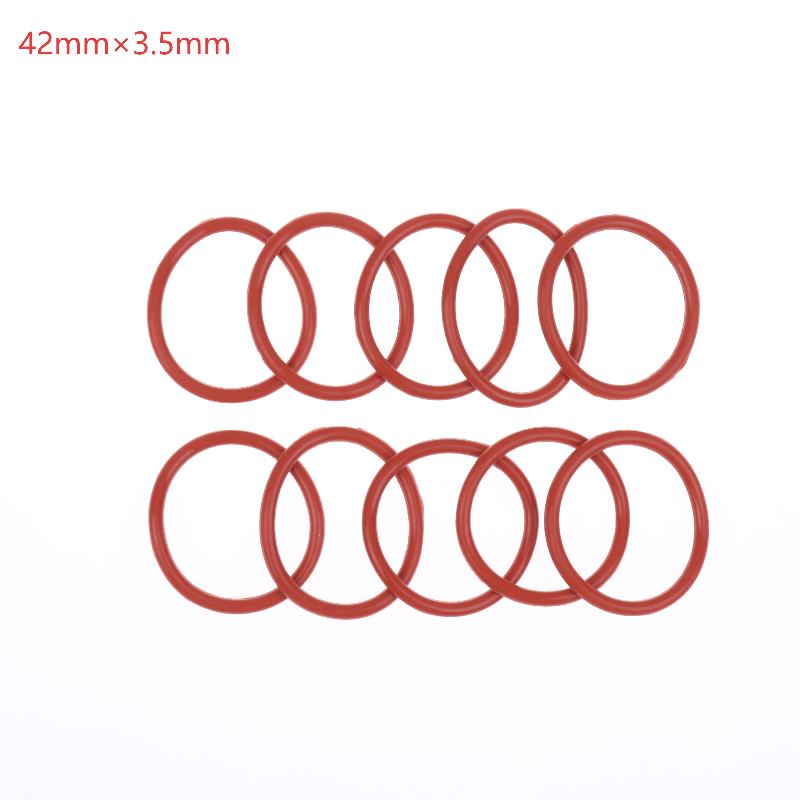 10PCS Silicone O RING For Coffee 43.6*35*4.3 Mm O-Ring VMQ Gasket Seal Thickness 4.3mm ORing Red Rubber