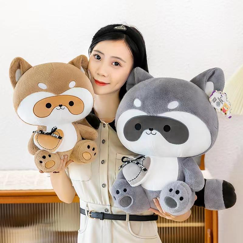 1 stück 25/30/40 cm dumm und süß Herz zu Herz Waschbär Puppe Plüschtier weiches gefülltes Kindergeschenk