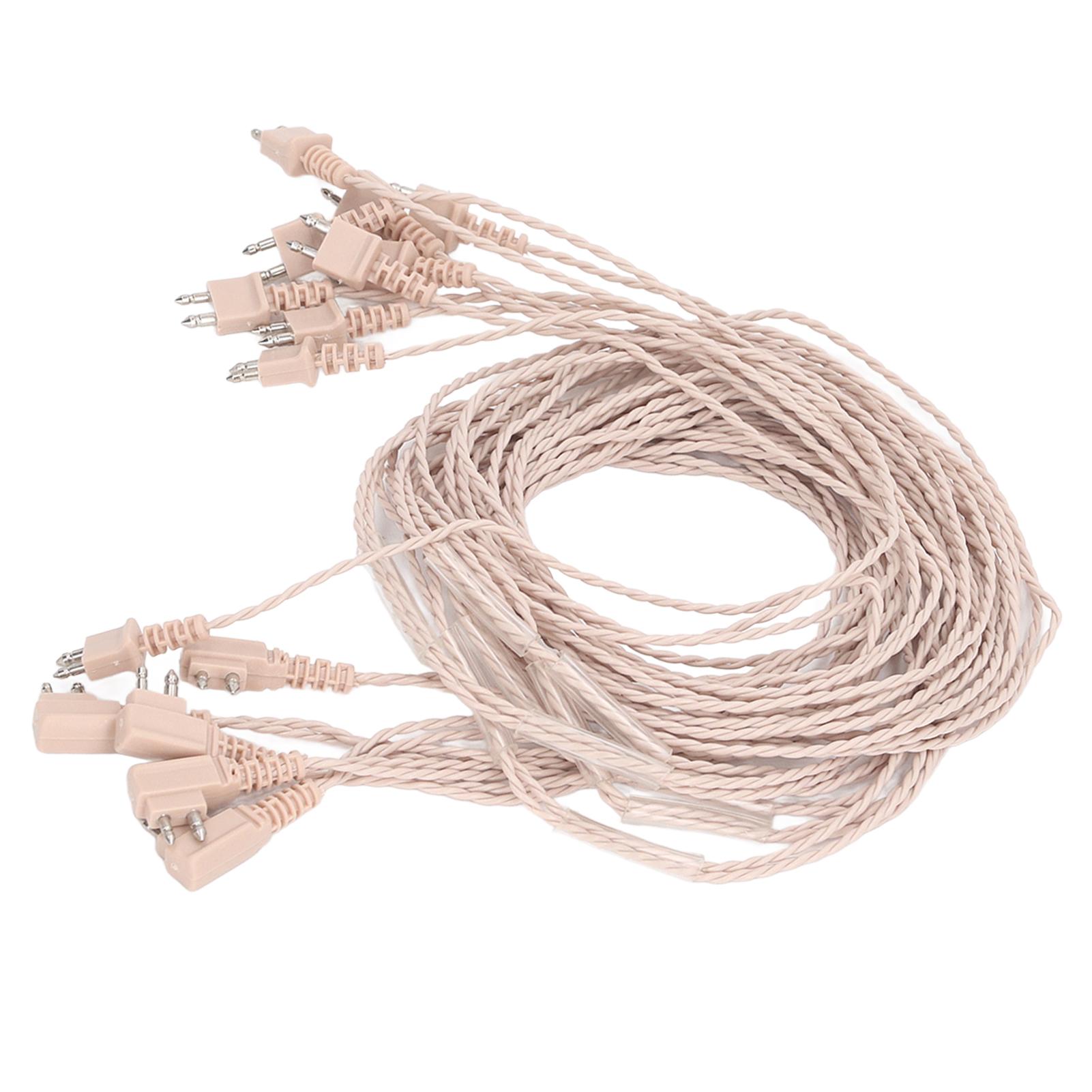 

5 шт. Кабель-адаптер для слухового аппарата, 2-контактный кабель для ресивера усилителя звука для двойного наушника, цвет кожи