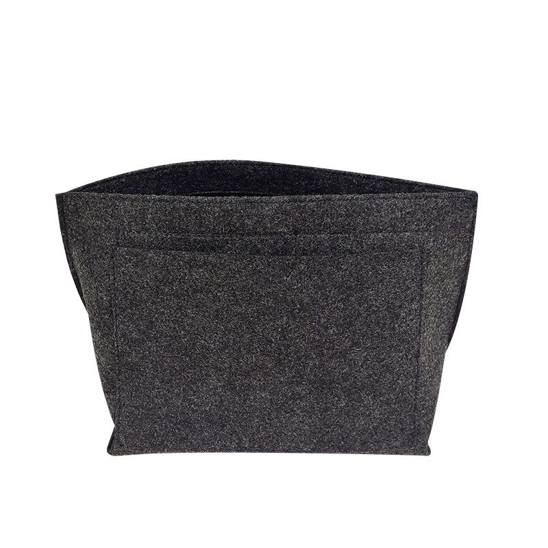 Large Capacity Thickened Felt Cosmetic Bag with Compartments - Customizable Medium Size Dumpling Bag