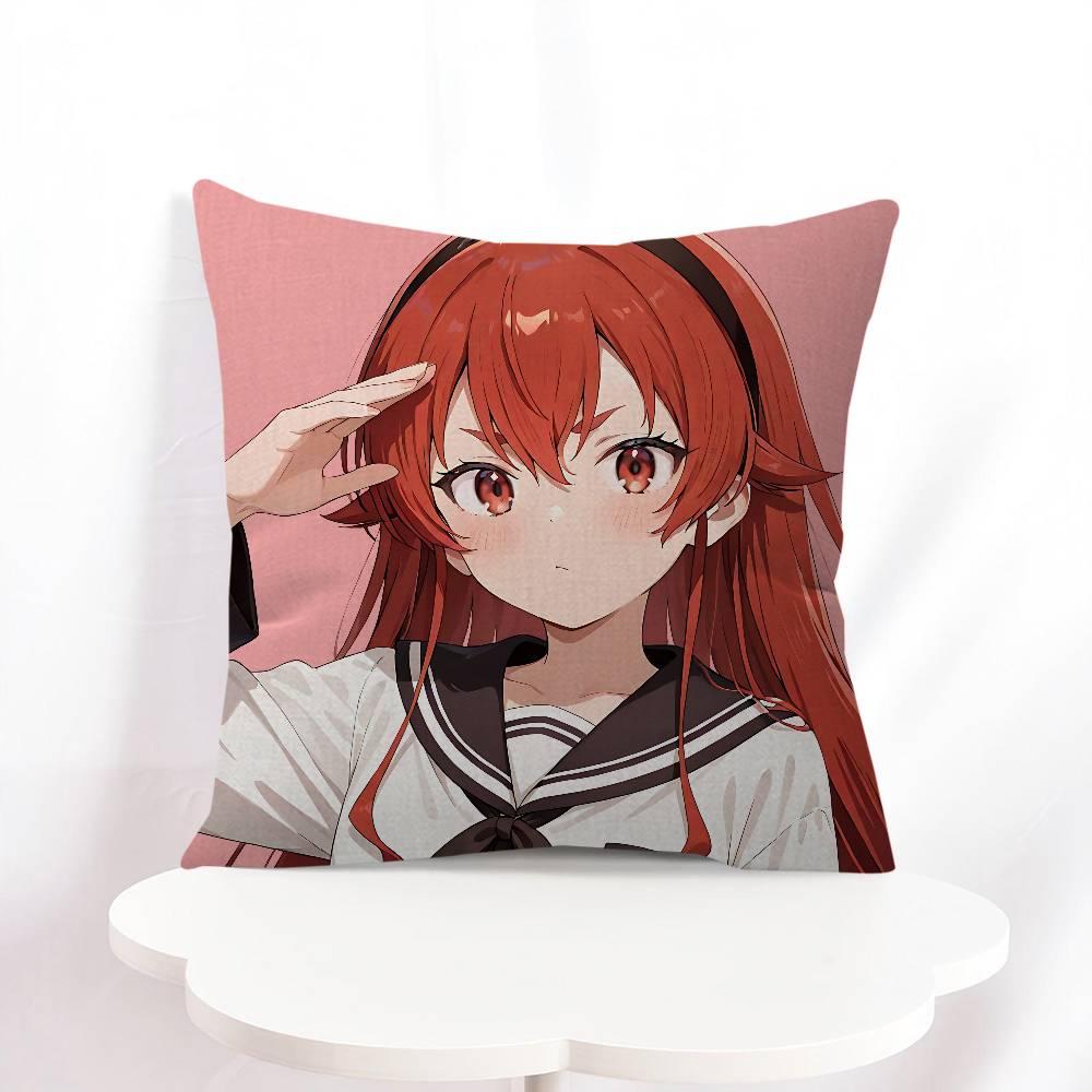 Eris Boreas Greyrat Kuddfodral Tecknad Soffa Dekorativt Hem Dubbelsidig Tryck Kort Plysch Söt Kuddfodral