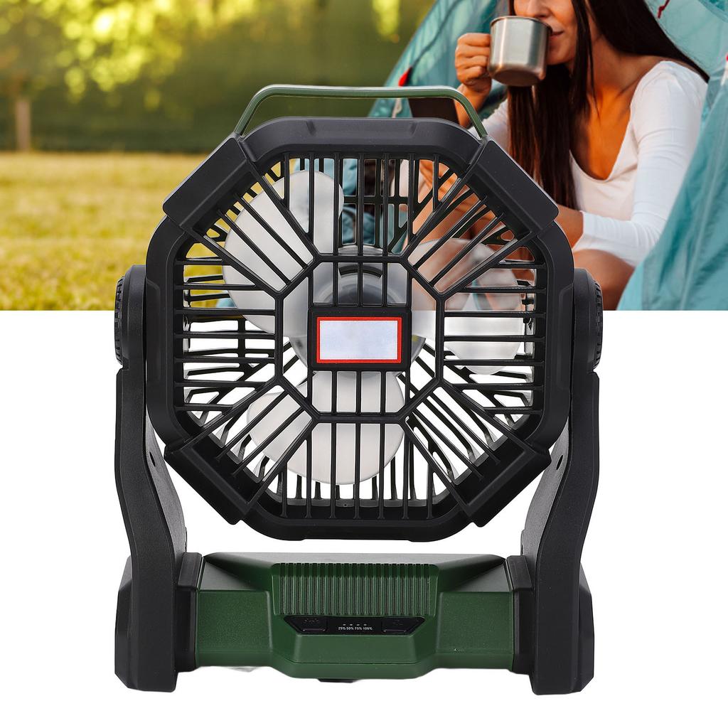 Camping Fan with LED Lantern Multifunction 8000mAh Portable Outdoor Camping Fan Power Bank for Camping Fishing Outage  