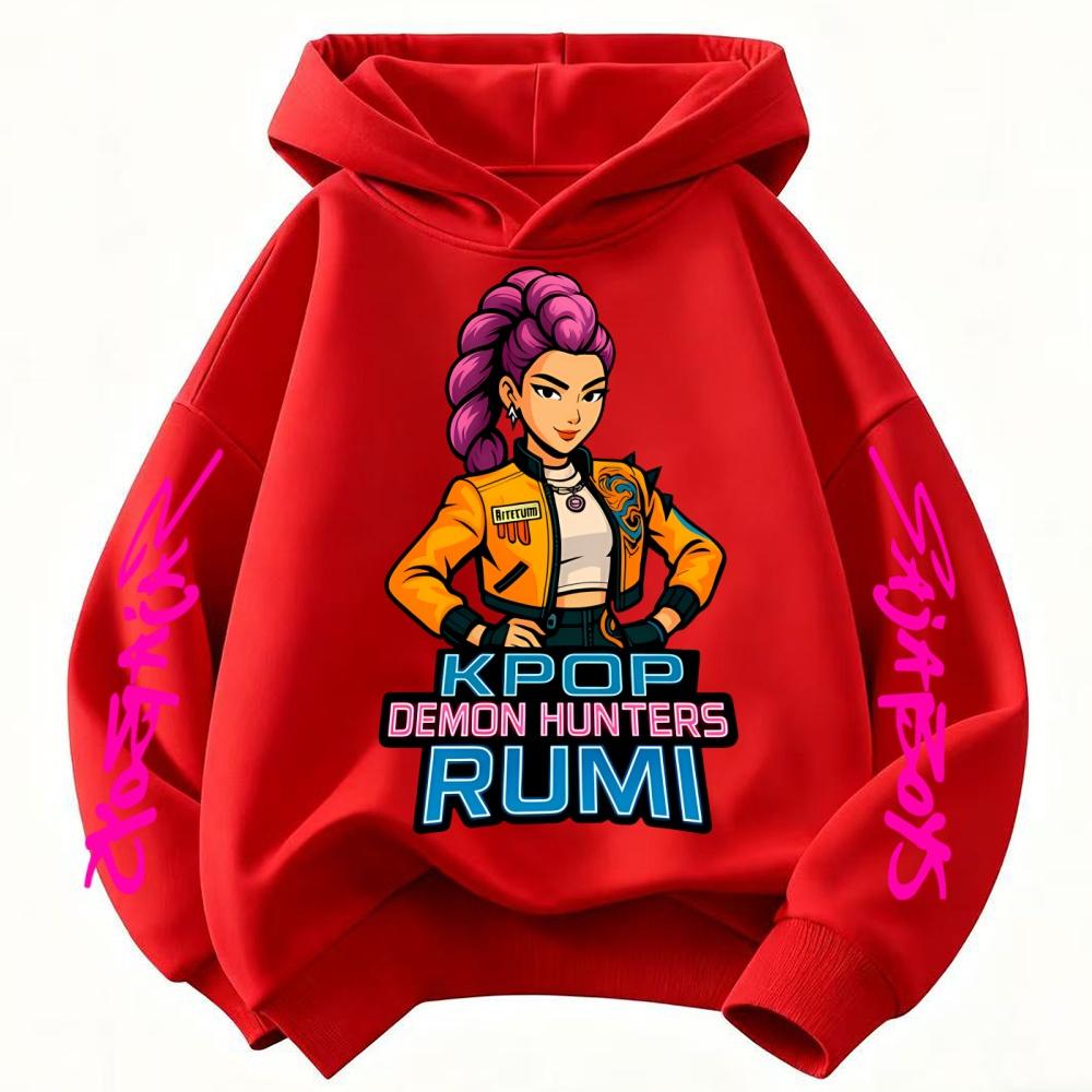 K-POP Demon Hunters Cartoon Hoodie for Kids Super Soft and Comfy Join the Global Trend in This Fun Pullover!