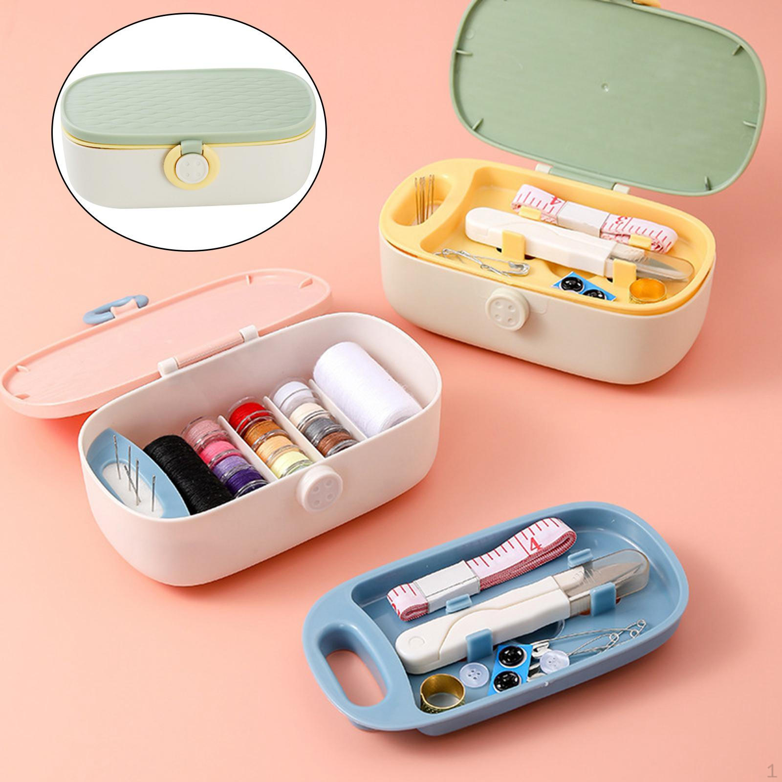 

DIY Sewing Kit Colors Threads, Repair Tools with Portable Storage Case for Travel & Home, зелений