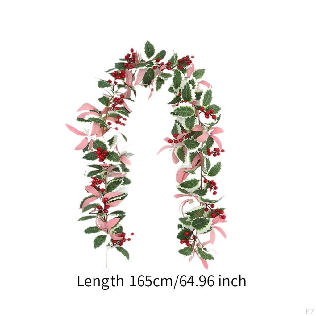 165cm Christmas Decoration Rattan Garland Artificial Plants Rustic Lifelike Wall