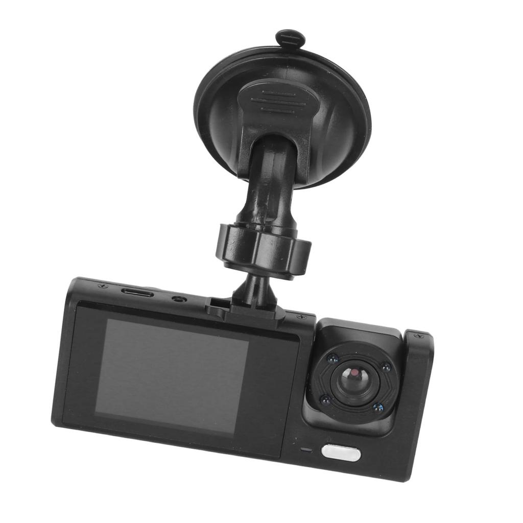 3 Lens Dash Camera Car Driving Recorder with IR Night Vision Loop Recording G Sensor Emergency