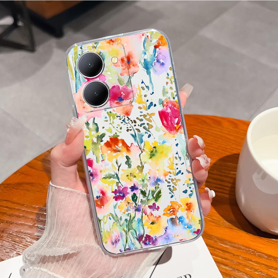Creative Case For Vivo Y36 5G Soft Transparent TPU Silicone Model V2248 Slim Phone Shell Shockproof Protective Back Cover Coque