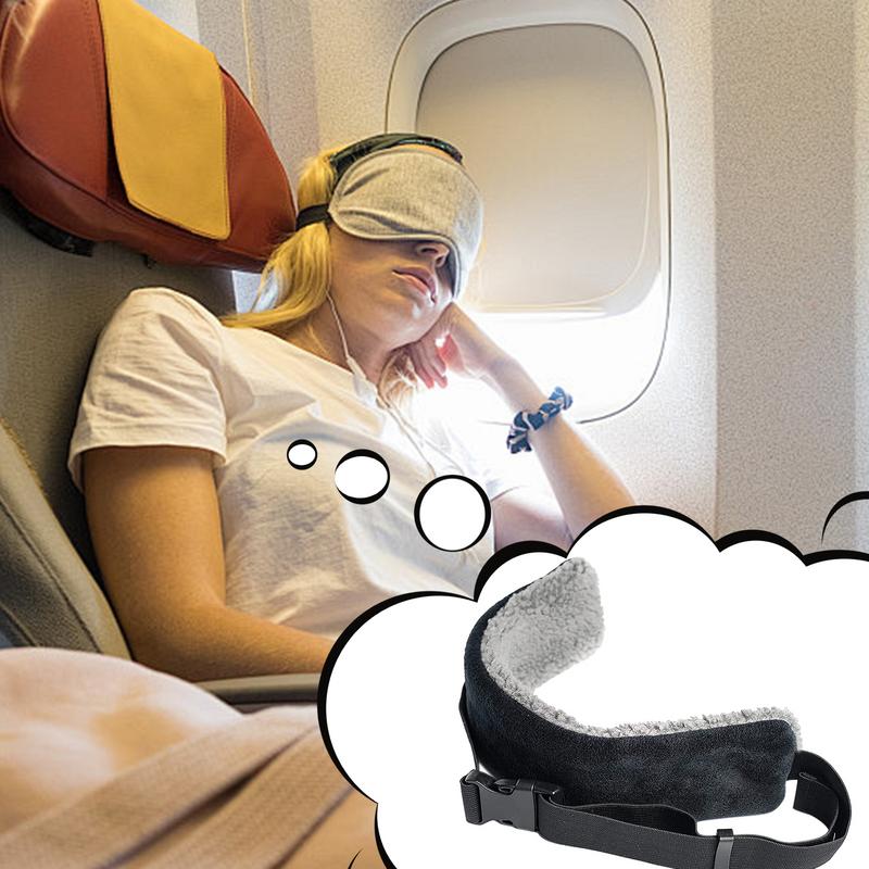 Adjustable Airplane Heads Support Pillow Strap Comfortable Cars Neck Support Band Compact Travel Pillow Alternative Head Bobbing