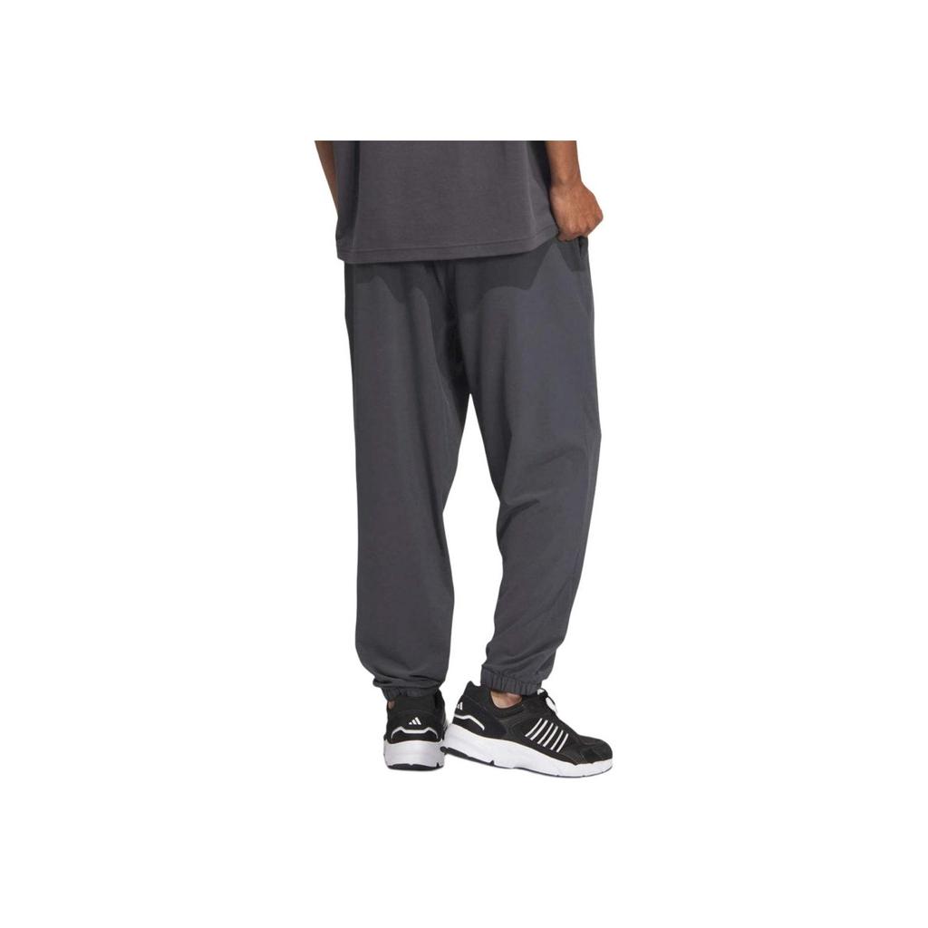 Adidas SS24 Cool Feel Solid Color Sports Jogger Pants Unisex Bottoms Dark-Gray Black JJ1302