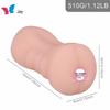 Joyful Dual-Headed Vagina & Ass Mold Realistic Oral-Anal Masturbator with Tongue & Double Hole Design