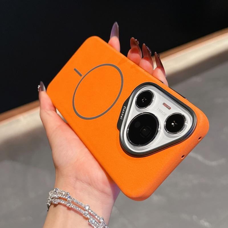 For Huawei Pura 70 Pro Ultra Case Elephant Skin Pattern Leather Soft and Smooth Touch Magsafe Microfiber Lining Inside Cover