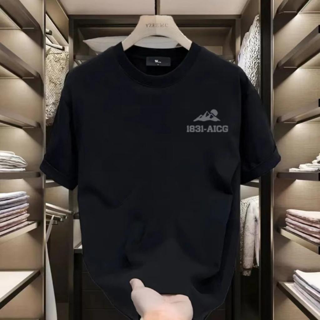Trendy Brand Short-Sleeved Pure Cotton Men'S Printed T-Shirt Trendy Men'S And Women'S Versatile Round Neck T-Shirt Men'S
