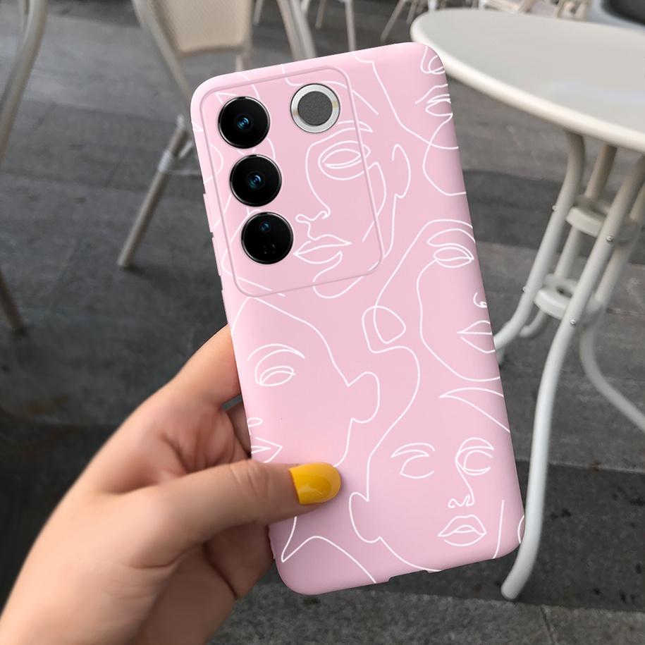 For Vivo V27 Pro Case Vivo V27e Back Cover Fashion Candy Color Painted Funda For Vivo V27 5G V 27e V27Pro V2237 V2230 Soft Shell
