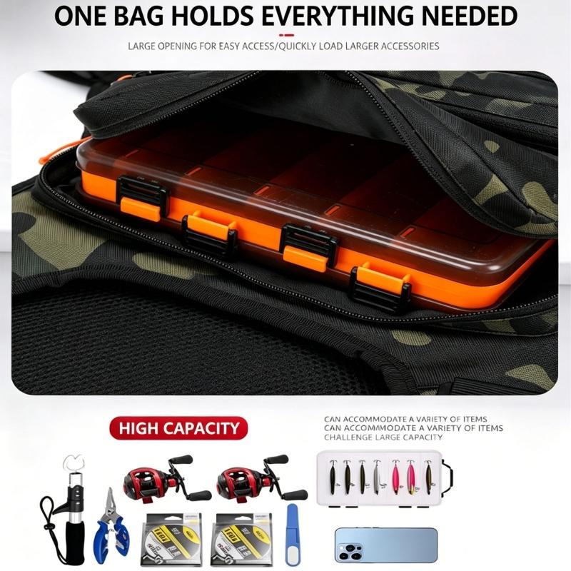 Fishing Chest Bag Splashproof Outdoor Travel Sports Vest Bags Multiple Compartment Chest Pack for Men And Women
